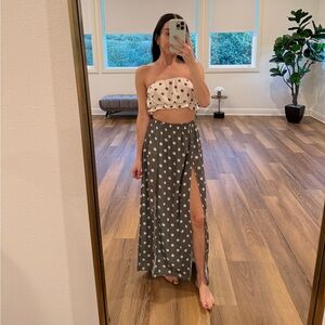 ASOS Polka Dot Set Skirt Tube Top size 0